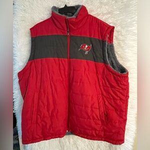 Tampa Bay Buccaneers NFL Unisex Full Front Zip Reversible Vest Jacket. 4XL